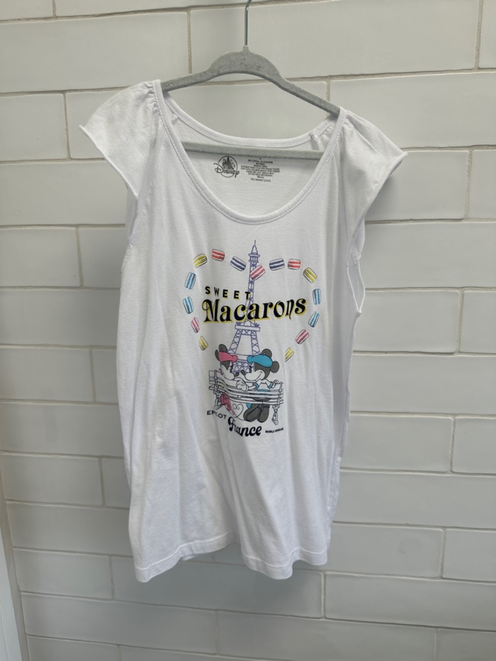 Disney White 'Sweet Macarons' Graphic Tank Top bought in Epcot